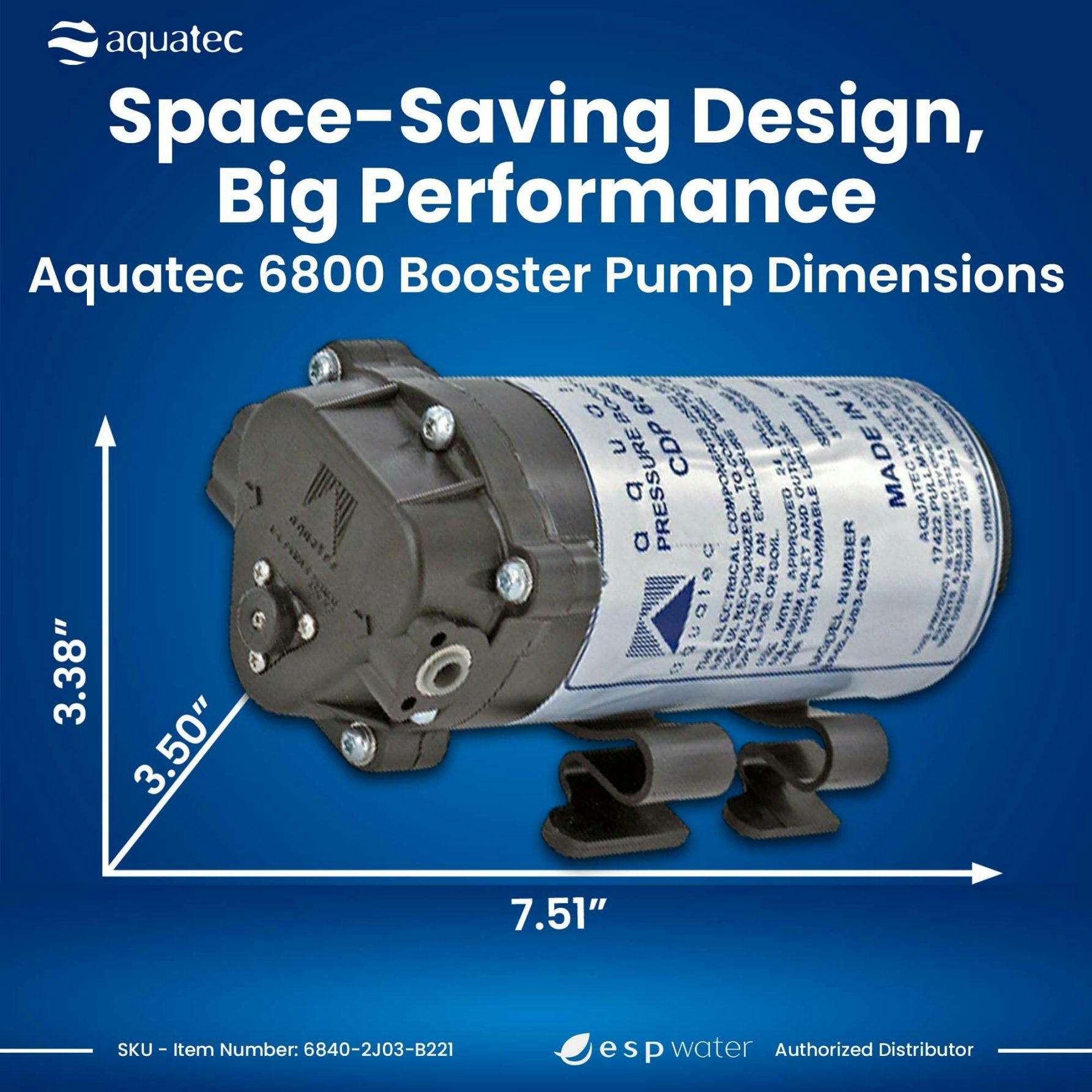 Aquatec_6800_Booster_Pump_Dimensions