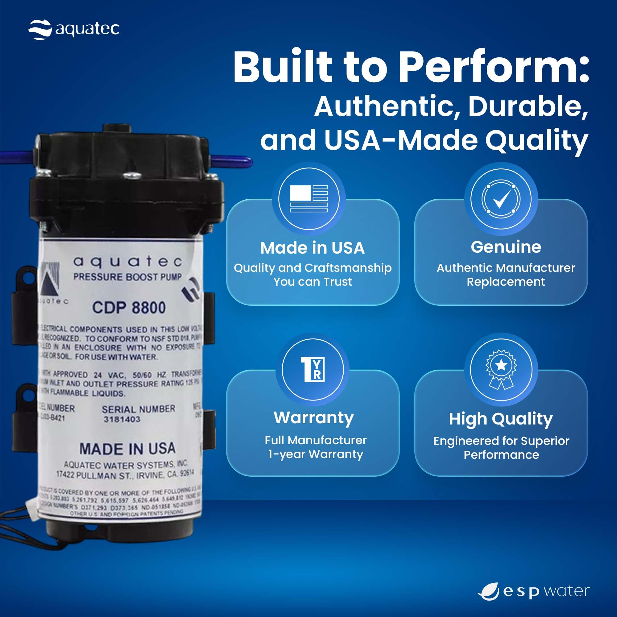 Aquatec Booster Pump 8800 Benefits