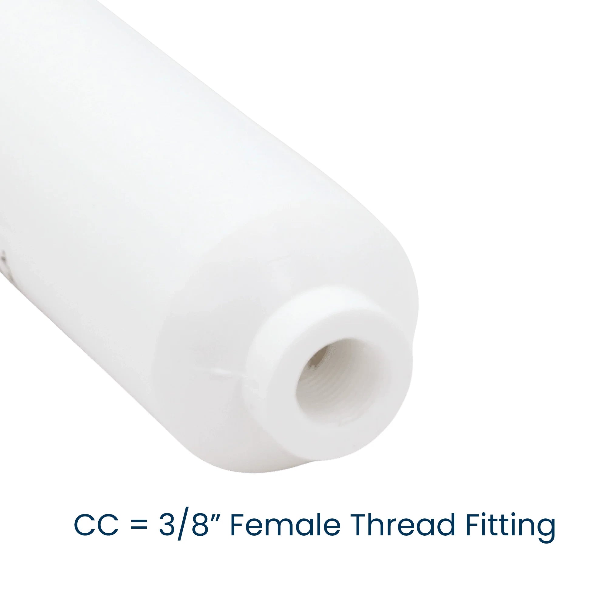 Omnipure CL10ROT40-CC inline carbon filter with 3/8-inch female thread fittings