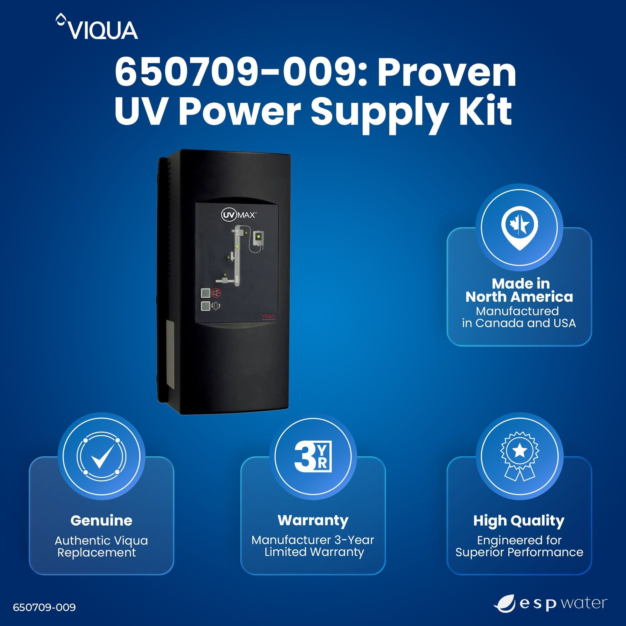 Genuine VIQUA 650709-009 PRO30 UV controller with three-year warranty