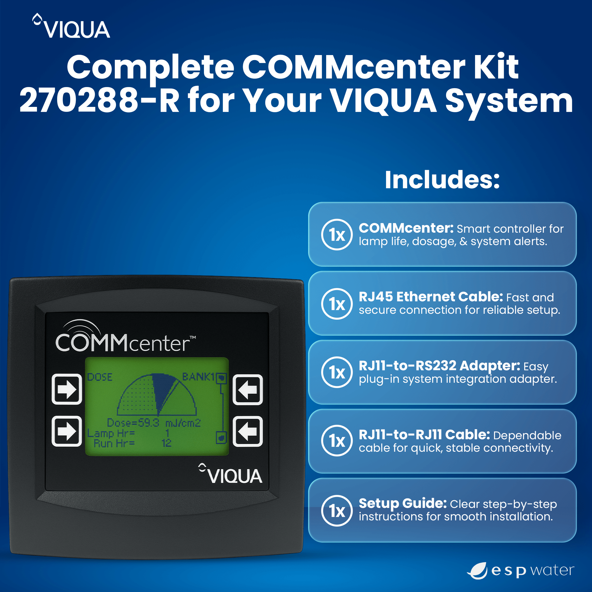 VIQUA 270288 - R COMMcenter with Dry Contact for Pro24 - 100 and PRO24 - 186 270288-R - ESP Water