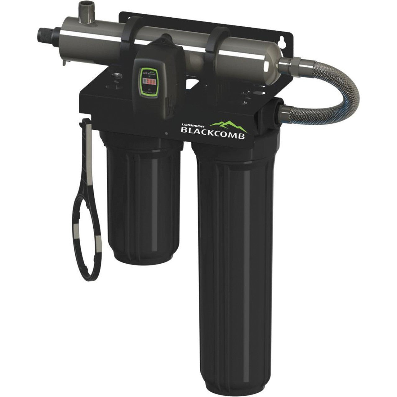LUMINOR BLACKCOMB 5.1 LBH5-Z12 rack-mounted UV water treatment system with sediment and carbon prefiltration, 8 GPM