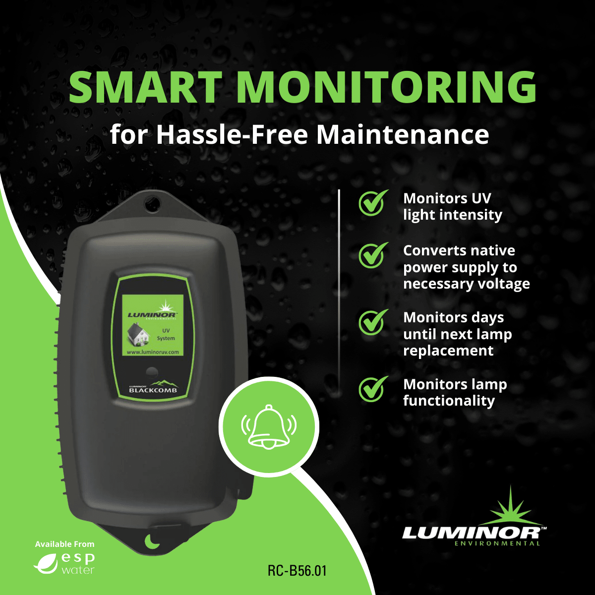 LUMINOR BLACKCOMB 5.1 full-colour LCD controller with integral UV system monitoring