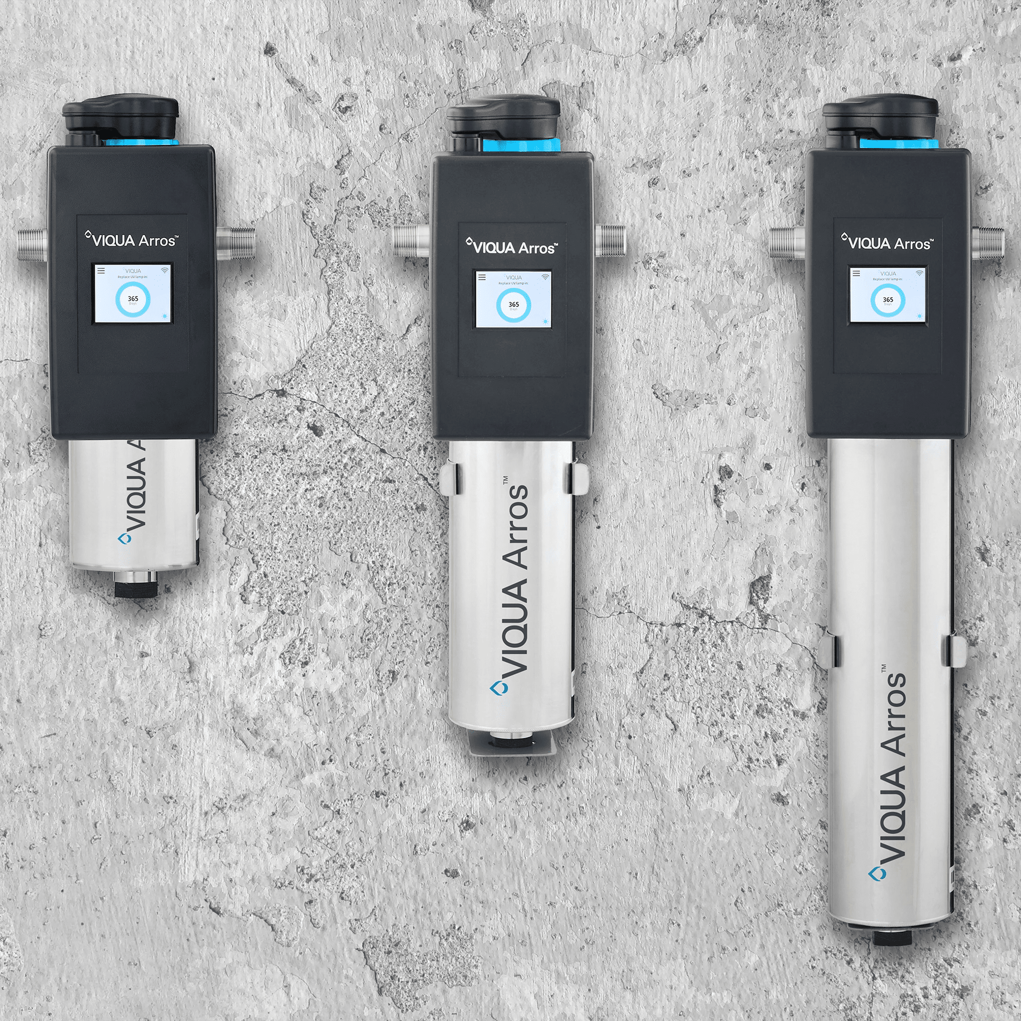 VIQUA Arros UV water treatment system product family