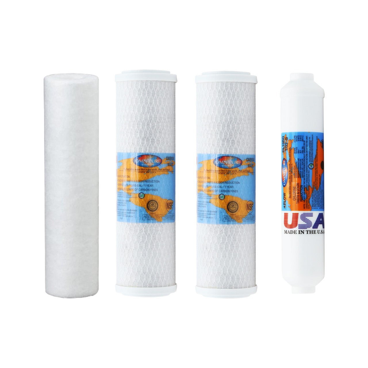 PuROLine PL50T50 compatible RO replacement filter kit without membrane