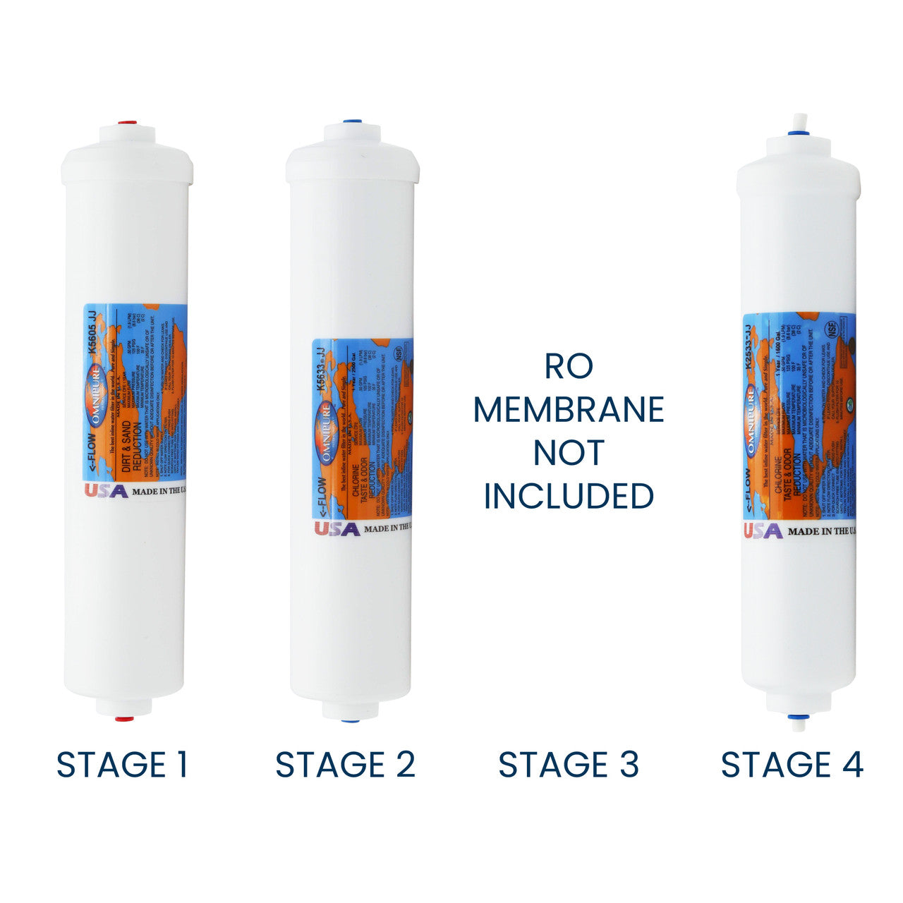 Vertex PWC-3500 RO Replacement Filter Kit RO Membrane Sold Separately High-Quality Compatible Filter Change Bundle YS-VERPWC3R