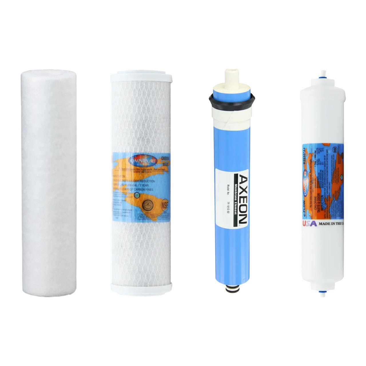 PureValue 4EZ50 compatible YSM-4EZ50 RO filter replacement kit with 50 GPD reverse osmosis membrane