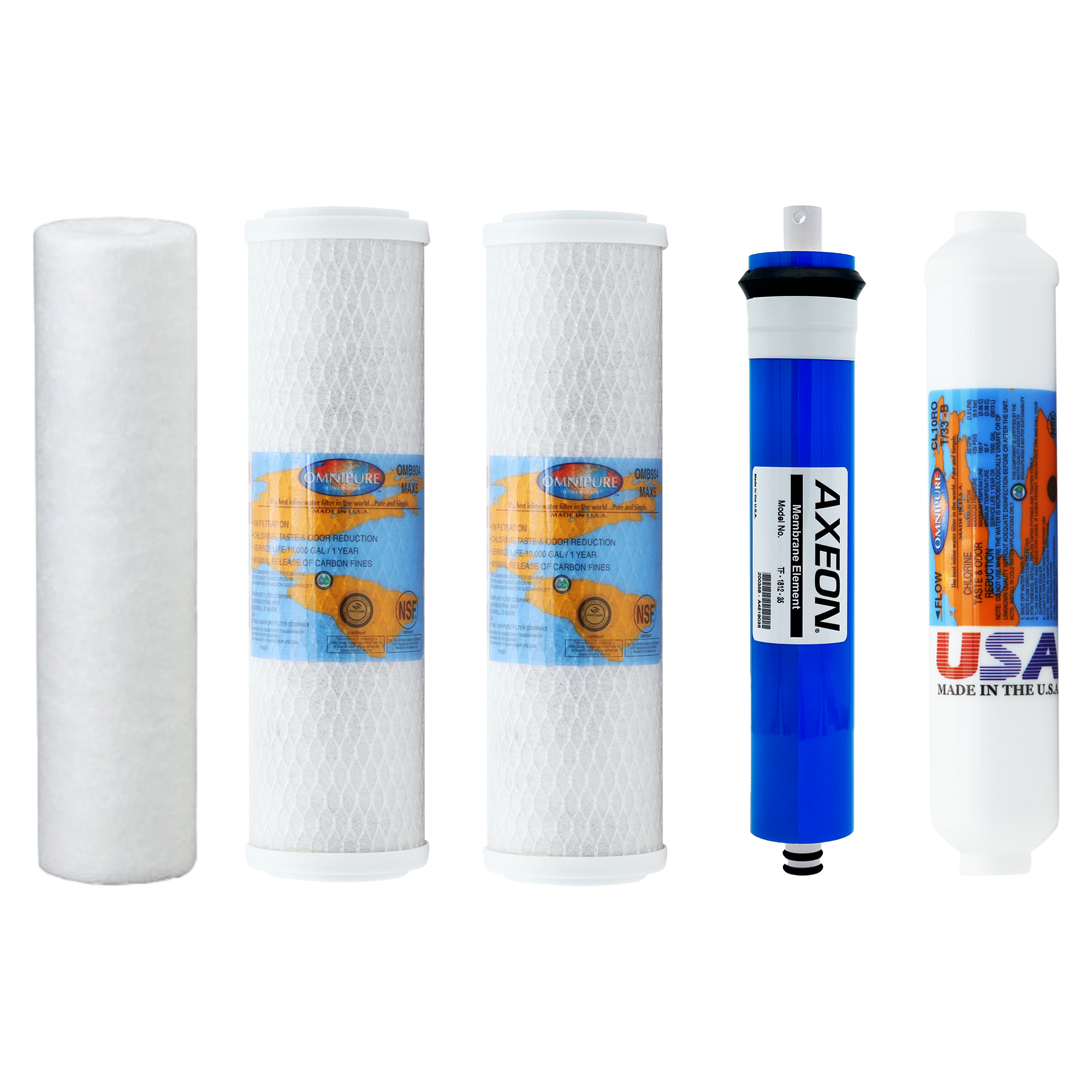 Goldline 50 Filter Replacement Kit with RO Membrane