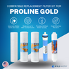 Replacement Filter Kit with Membrane compatible with Proline Gold Reverse Osmosis System YSM-PROGOLD