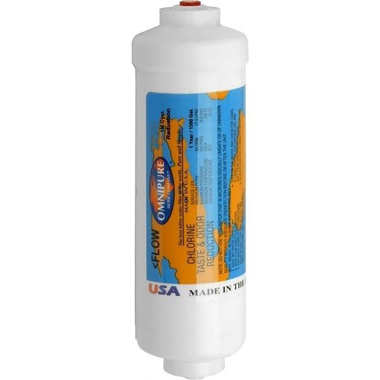 Omnipure K2340 inline GAC T40 carbon filter, 2 x 6 inch