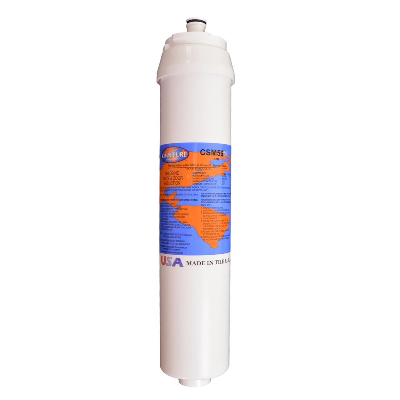 Omnipure CSM5640 granular activated carbon filter compatible with Water Factory, CUNO and 3M SQC systems