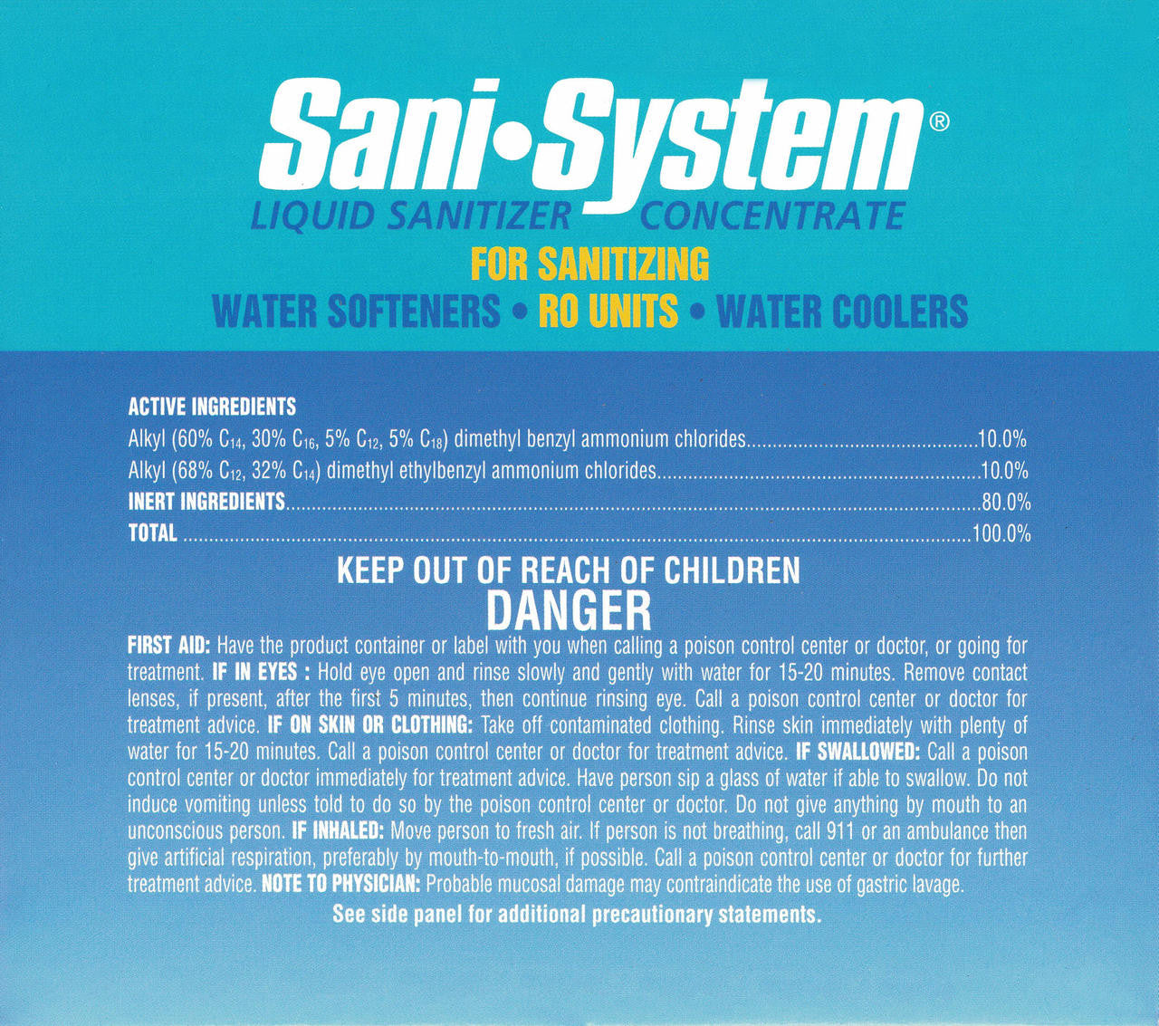 Sani-System Sani-System Reverse Osmosis System Sanitizer 1-PK 0.25 oz SS25RO SS25RO