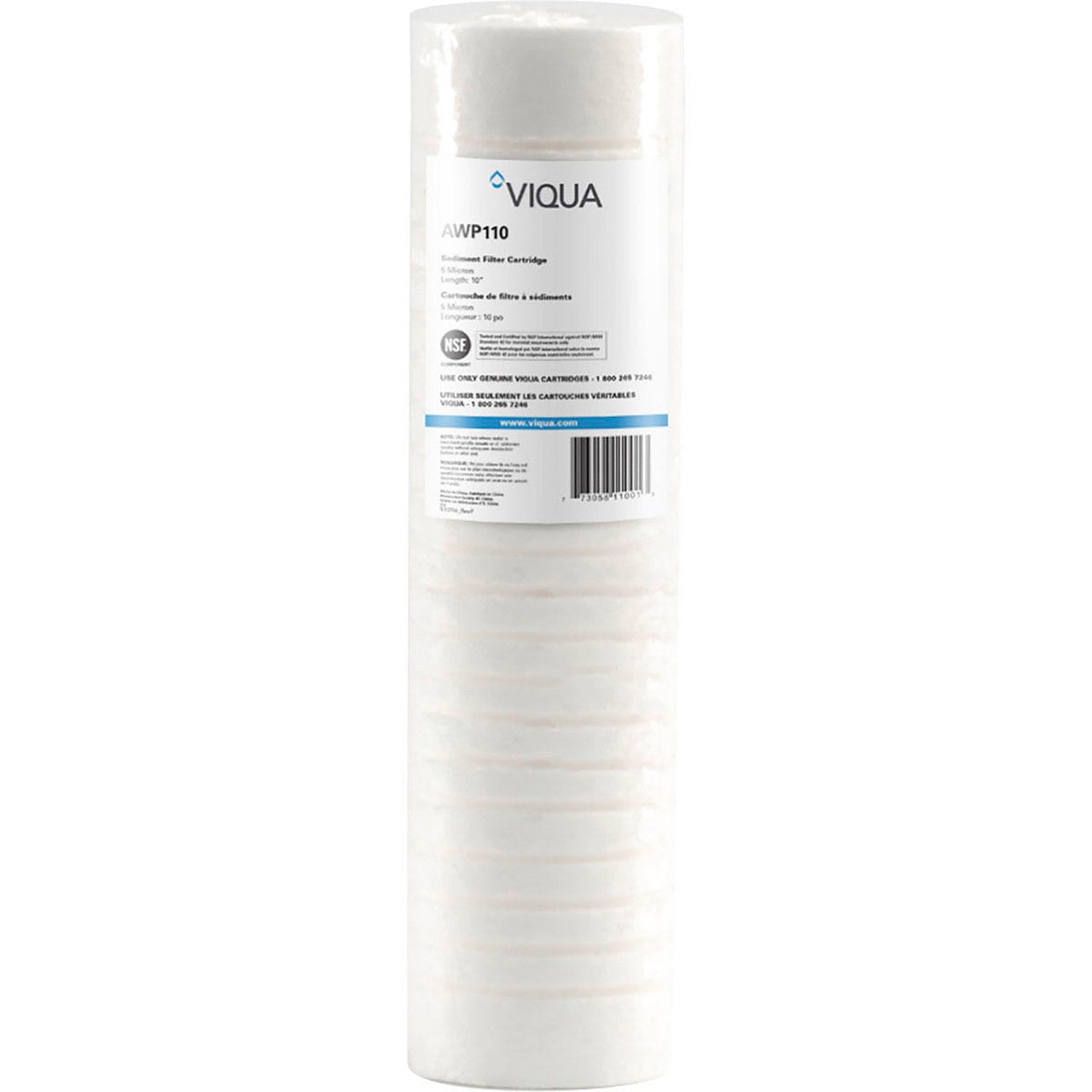 VIQUA AWP110 5-micron sediment prefilter, 2.5 x 10 inch, for S1Q-DWS, S2Q-DWS and SC-DWS systems