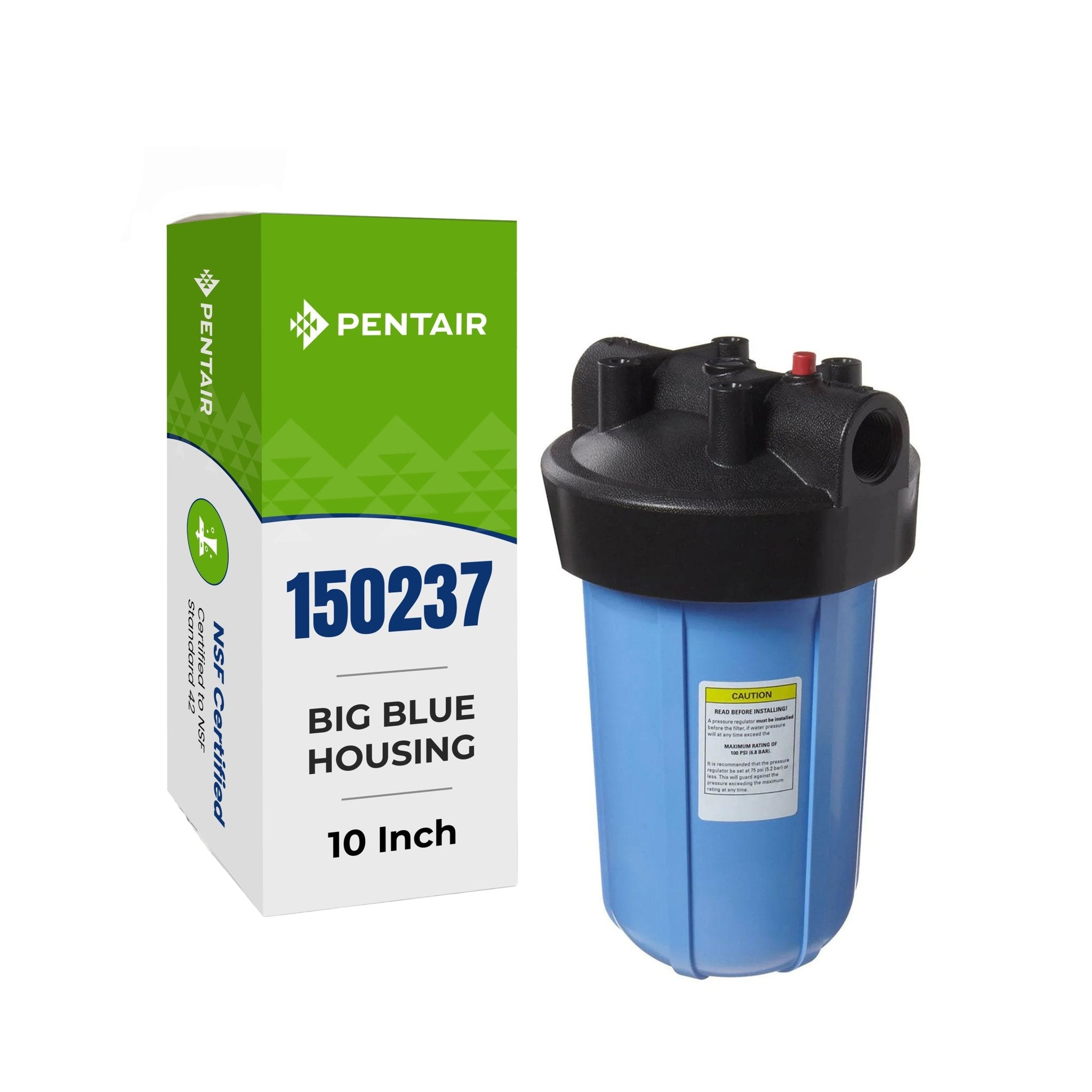 Pentair Pentek 10 - Inch Big Blue Filter Housing 10BB with 1" Ports 150237 150237 - ESP Water