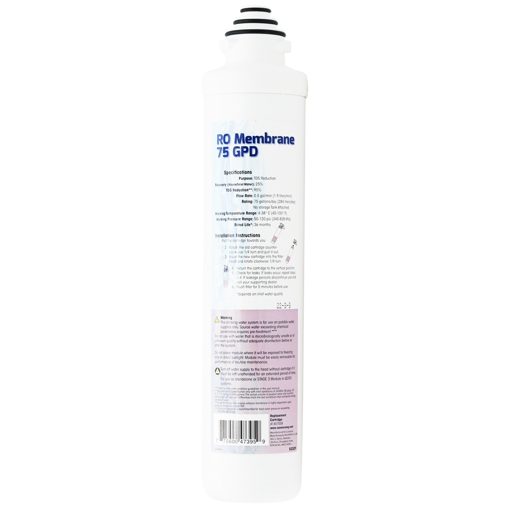 Aqua Flo 41407008 RO Membrane 75 GPD Quick Change