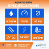 Aquatec 8800 Booster Pump Kit with Pressure Switch and Transformer, 1/4-Inch Fittings 50-100 GPD 8841-2J03-B424-B - ESP Water