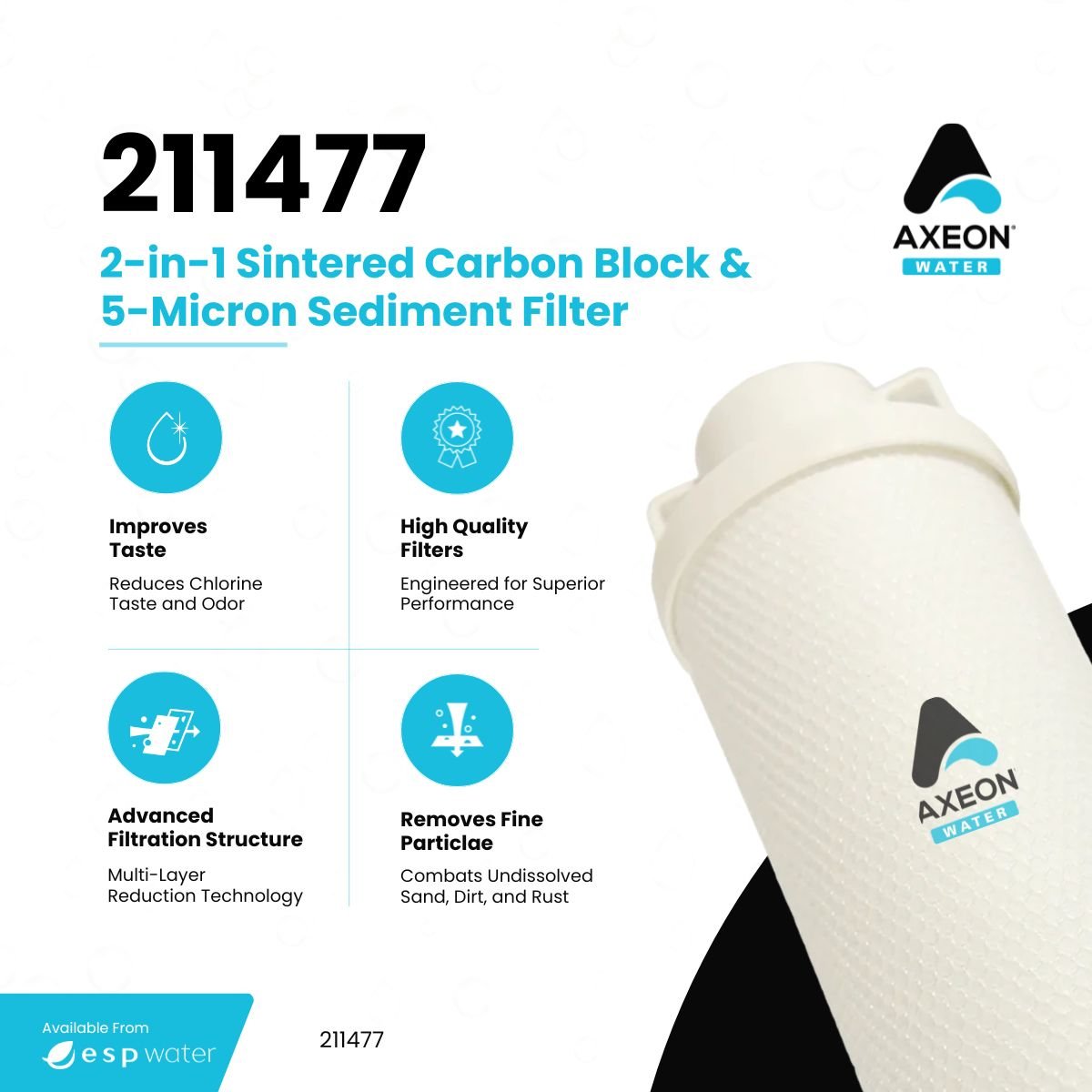 AXEON 211477 Poly - Pro Sediment and Sintered Carbon Filter 211477 - ESP Water
