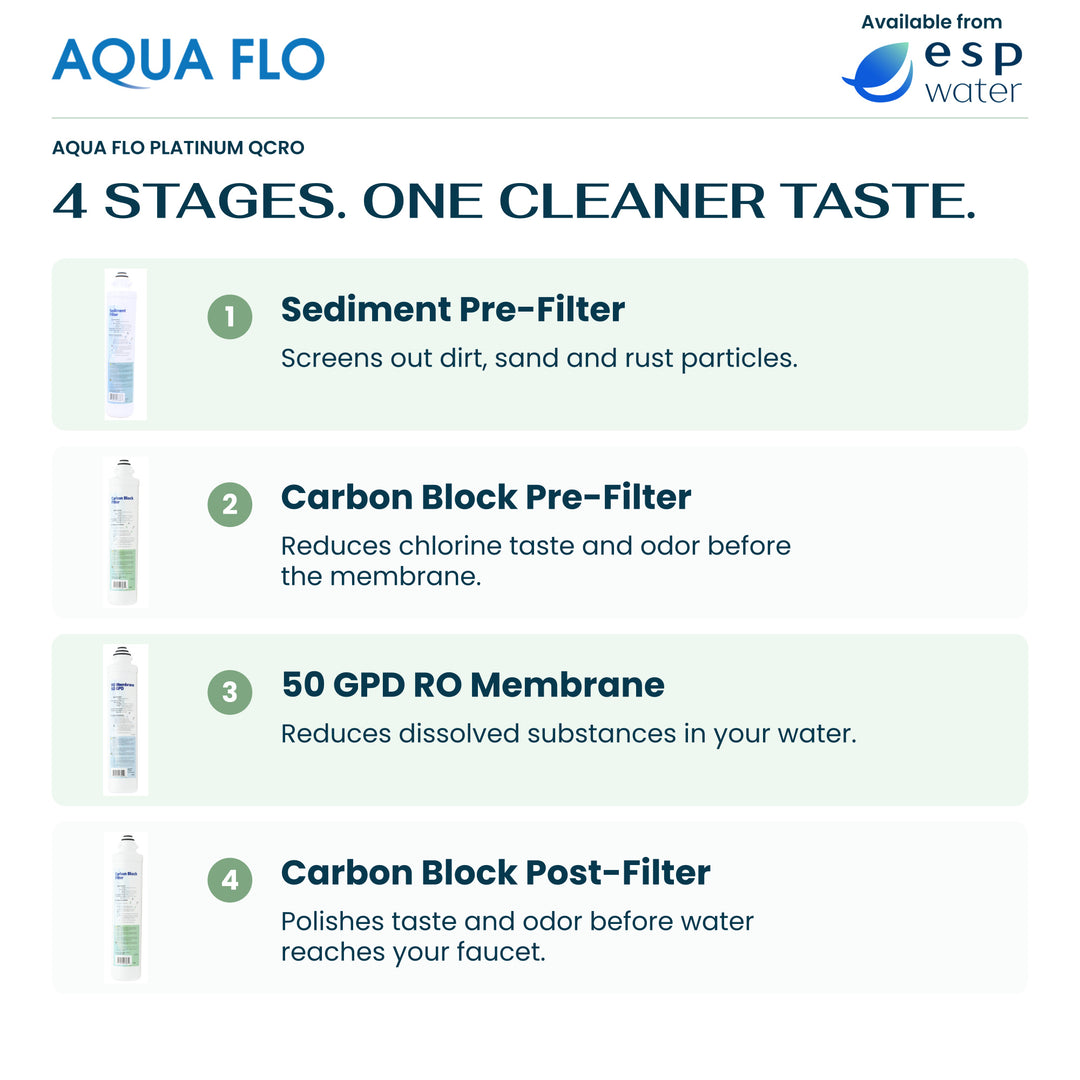 Aqua Flo Platinum QCRO RO Filter Replacement Kit with RO Membrane