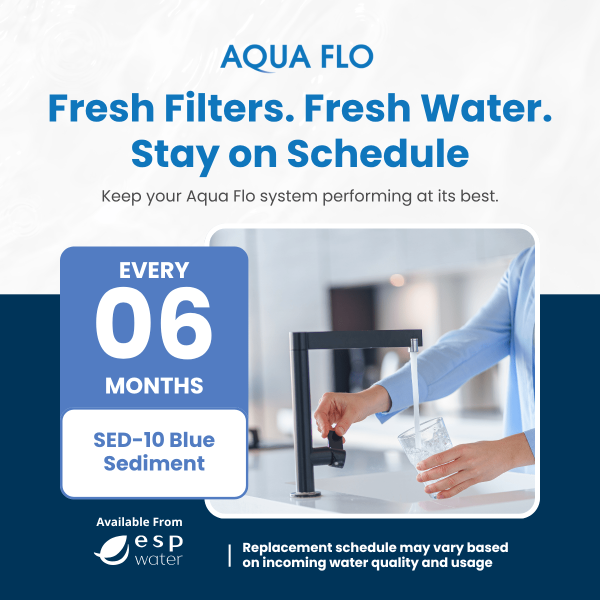 Aqua Flo 65010086 SED - 10 Blue RO Sediment Filter 5 Micron 65010086 - ESP Water