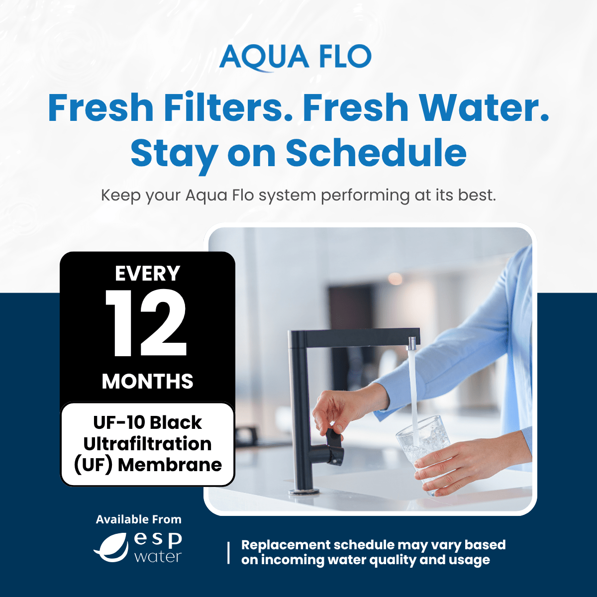 Aqua Flo 65010093 UF - 10 Black Ultrafiltration Membrane for 475QC Systems 65010093 - ESP Water