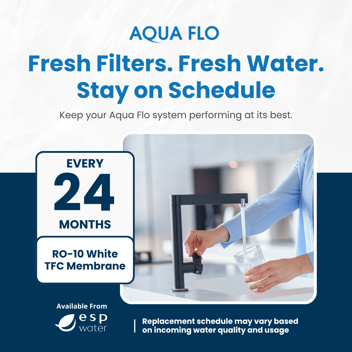 Aqua Flo 75 GPD RO Membrane 70010014 for 475QC - 2, 475QC - 3, and 475QC 70010014 - ESP Water