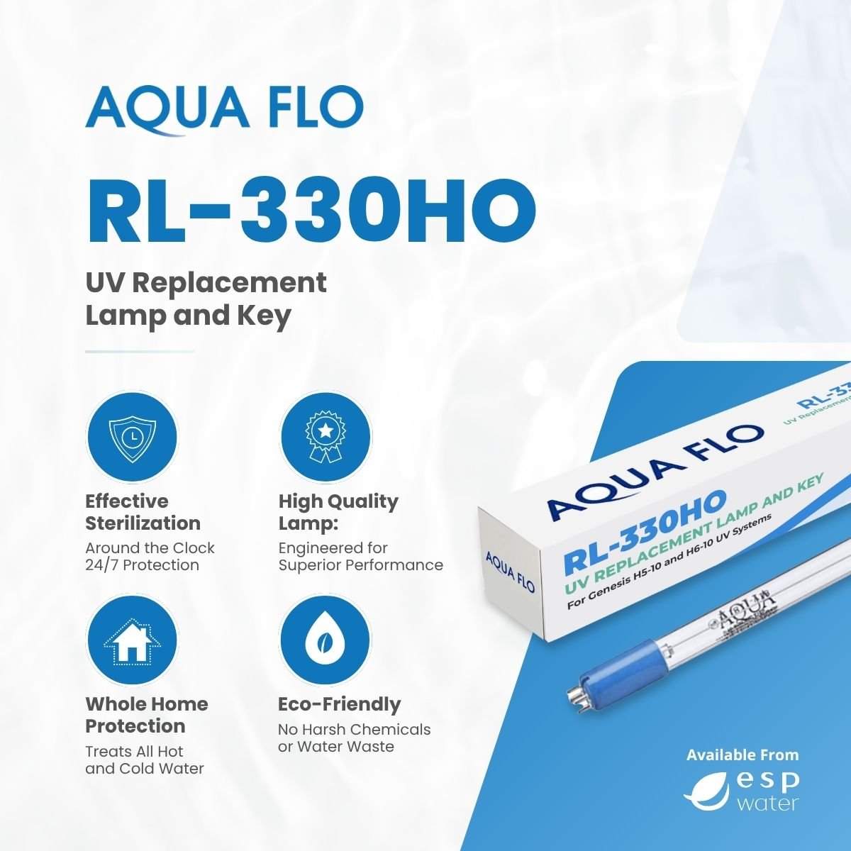 Aqua Flo 40040019 Genesis RL - 330HO UV Lamp 40040019 - ESP Water