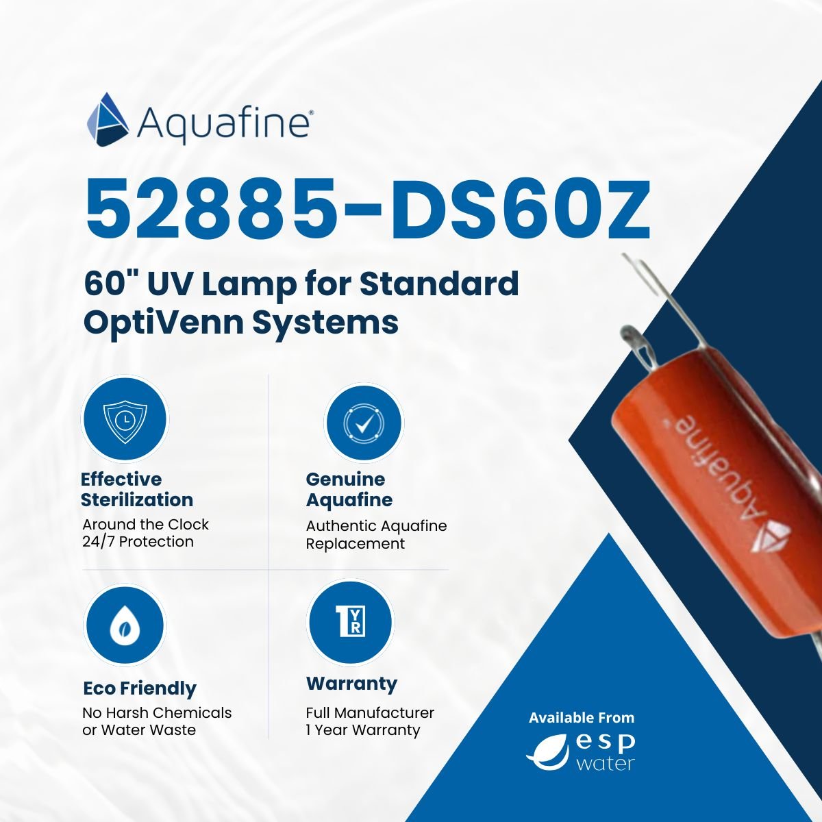 Aquafine 52885-DS60Z UV Lamp – ESP Water