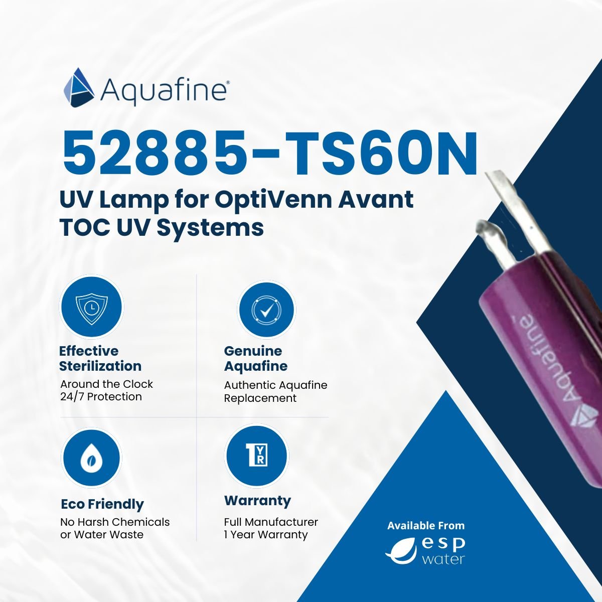 Aquafine 52885-TS60N UV Lamp – ESP Water
