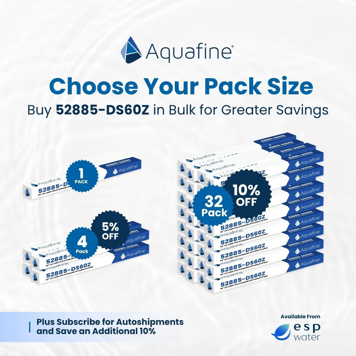 Aquafine 52885 - DS60Z UV Lamp 60 - Inch 254nm STD for OptiVenn UV System 52885-DS60Z - ESP Water