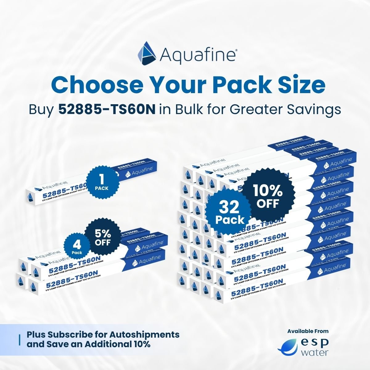 Aquafine 52885 - TS60N UV Lamp 60 - Inch for OptiVenn and Avant TOC UV System 52885-TS60N - ESP Water