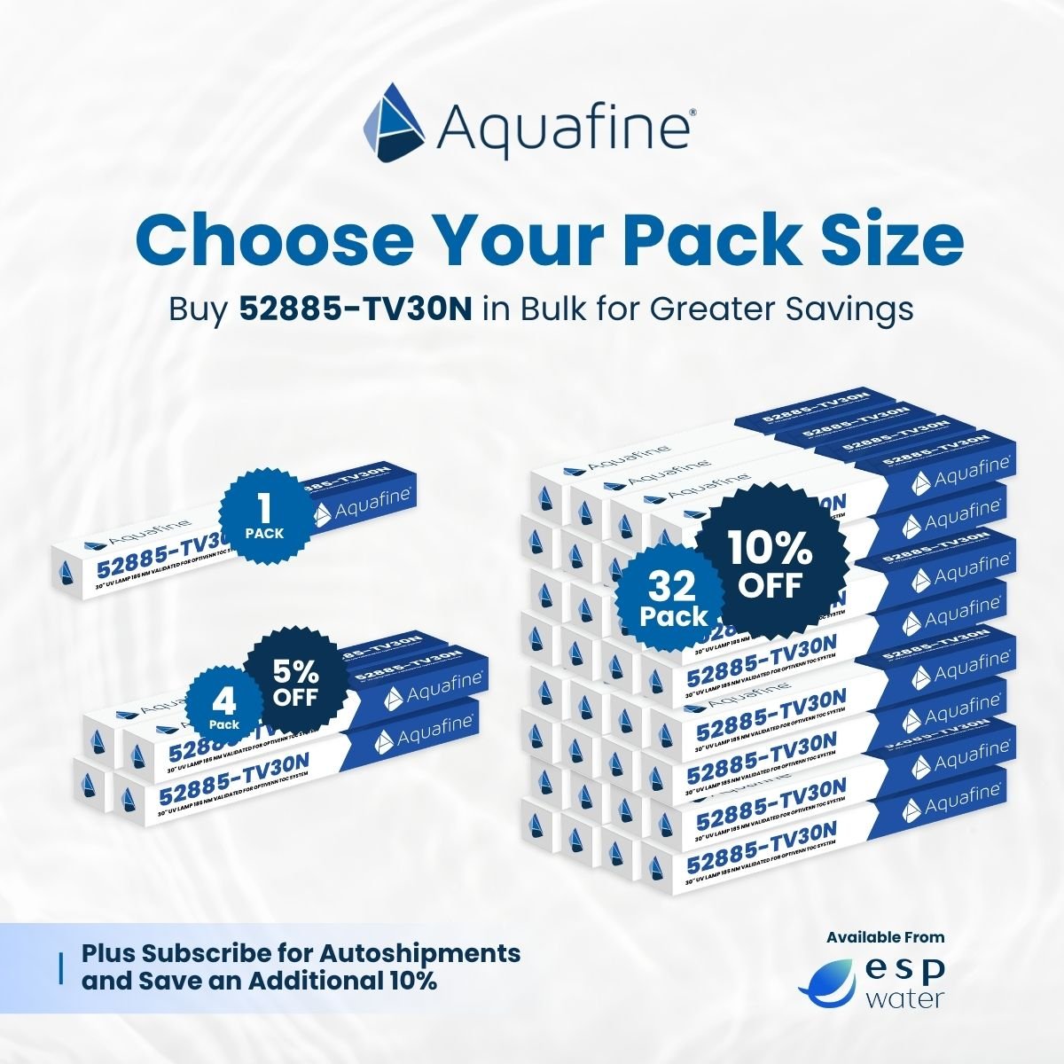 Aquafine 52885 - TV30N UV Lamp 30 - Inch 185nm Validated for OptiVenn TOC UV System 52885-TV30N - ESP Water