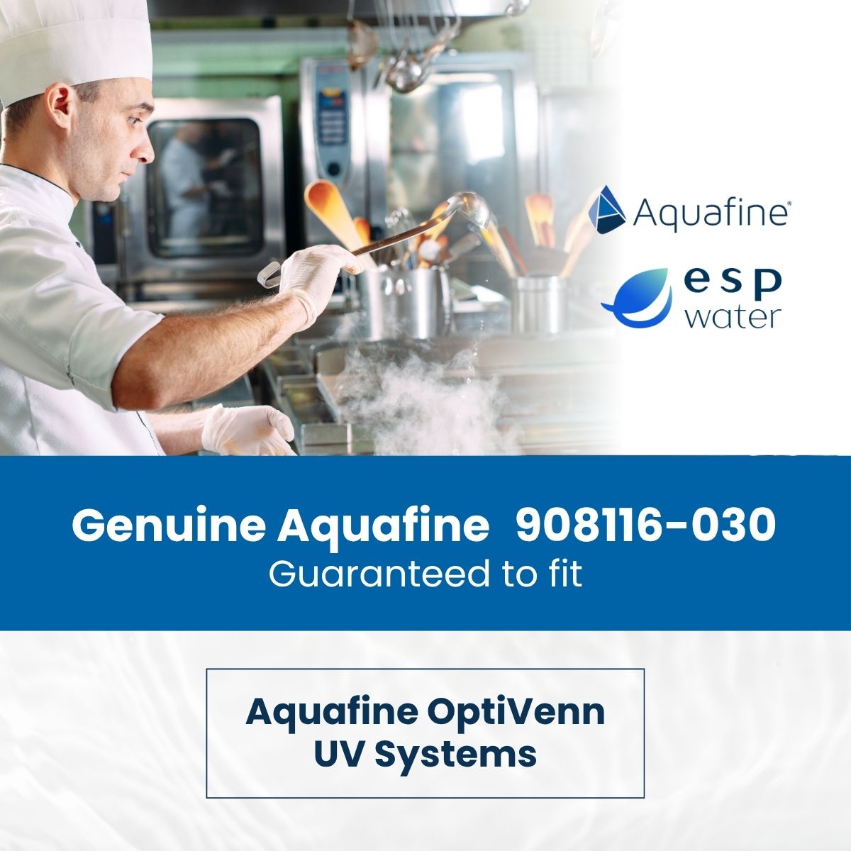 Aquafine 908116 - 030 UV 30 - Inch Quartz Sleeve for OptiVenn UV System 908116-030 - ESP Water