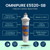 Omnipure E5520-SB E-Series 2.5" X 10" 1 Mic Carbon Block Filter With Cyst Reduction