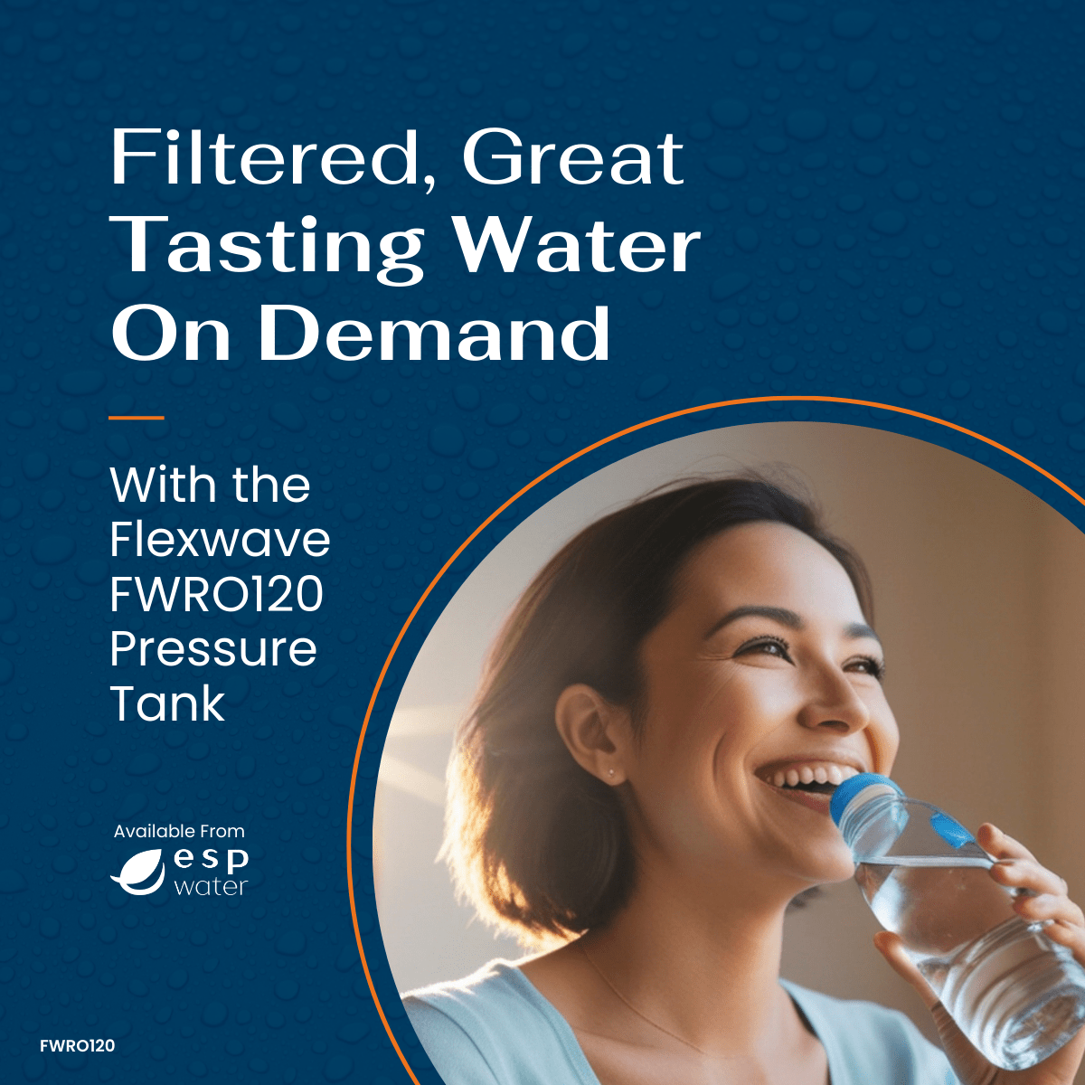 Flexwave Composite FWRO120 RO Pressure Tank 120 Gal 1 - 1/4" NPT FWRO120 - ESP Water