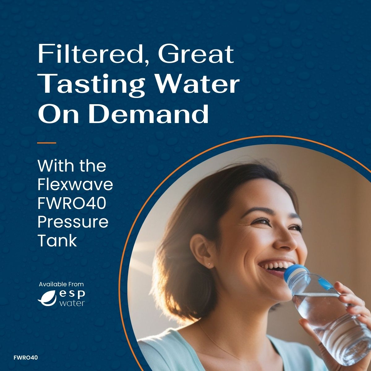 Flexwave Composite FWRO40 RO Pressure Tank 40 Gal 1 - 1/4" NPT FWRO40 - ESP Water