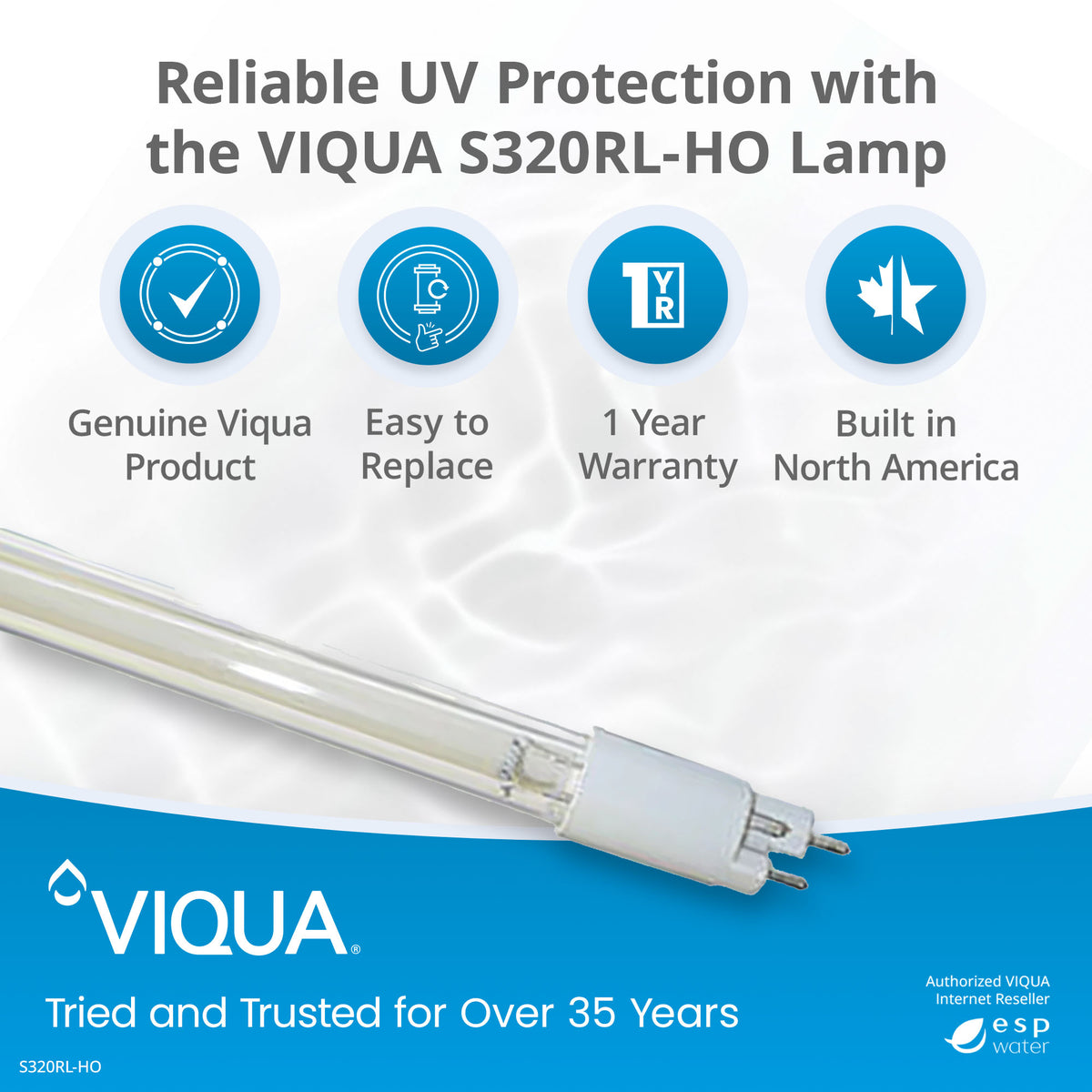VIQUA S320RL-HO UV Lamp Replacement for SPV-6, SP320-HO