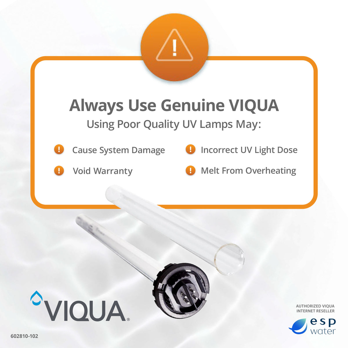 Premium UV Lamp & Quartz Sleeve for VIQUA D4 UV Water System
