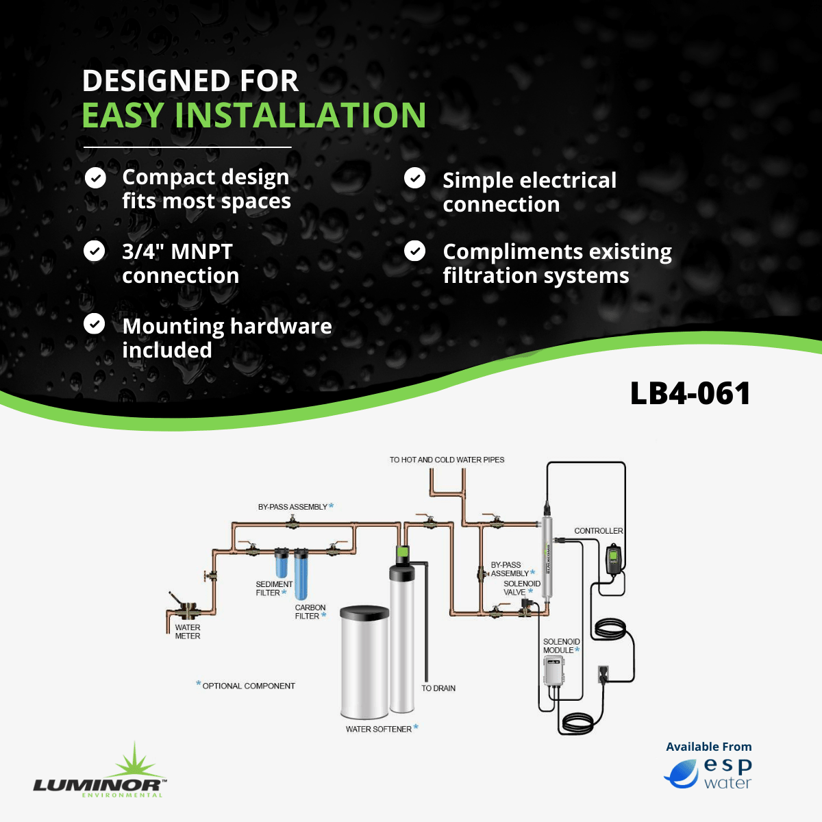 Luminor Blackcomb 4.1 LB4 - 061 Ultraviolet System 6 GPM LB4-061 - ESP Water