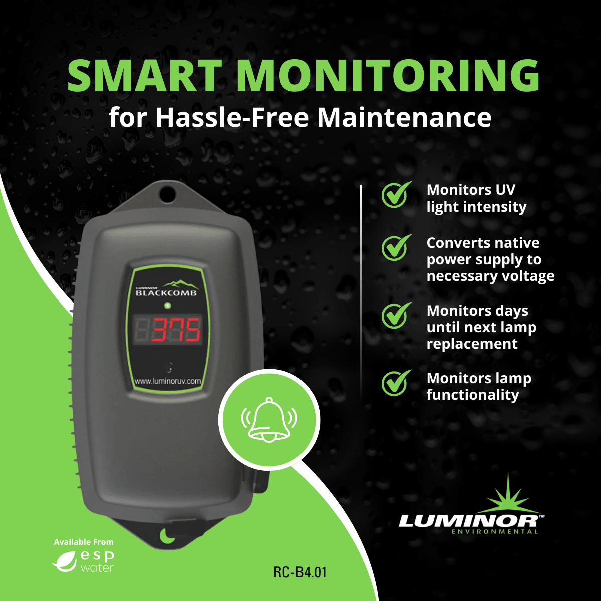 Luminor Blackcomb 4.1 LB4 - 101 Ultraviolet System 11 GPM LB4-101 - ESP Water