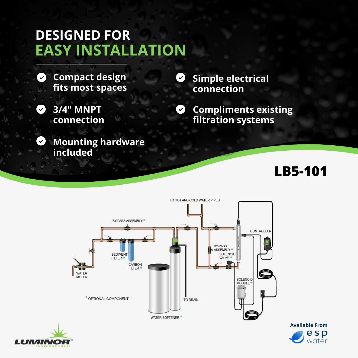 Luminor Blackcomb 5.1 LB5 - 101 Ultraviolet System 11 GPM LB5-101 - ESP Water