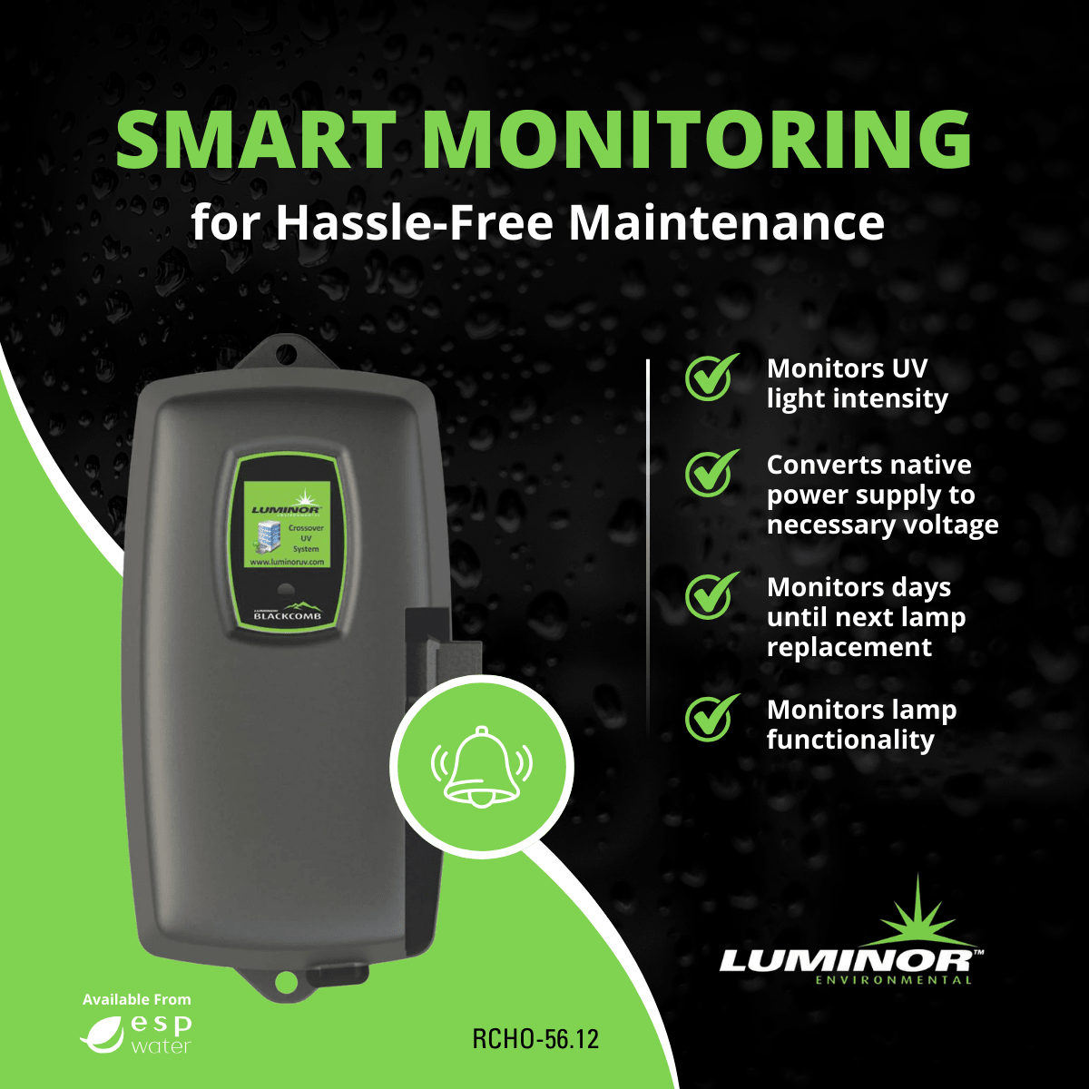 Luminor Blackcomb 5.1 LBH5 - Z22 UV System With Sediment and Carbon Filter 15 GPM LBH5-Z22 - ESP Water