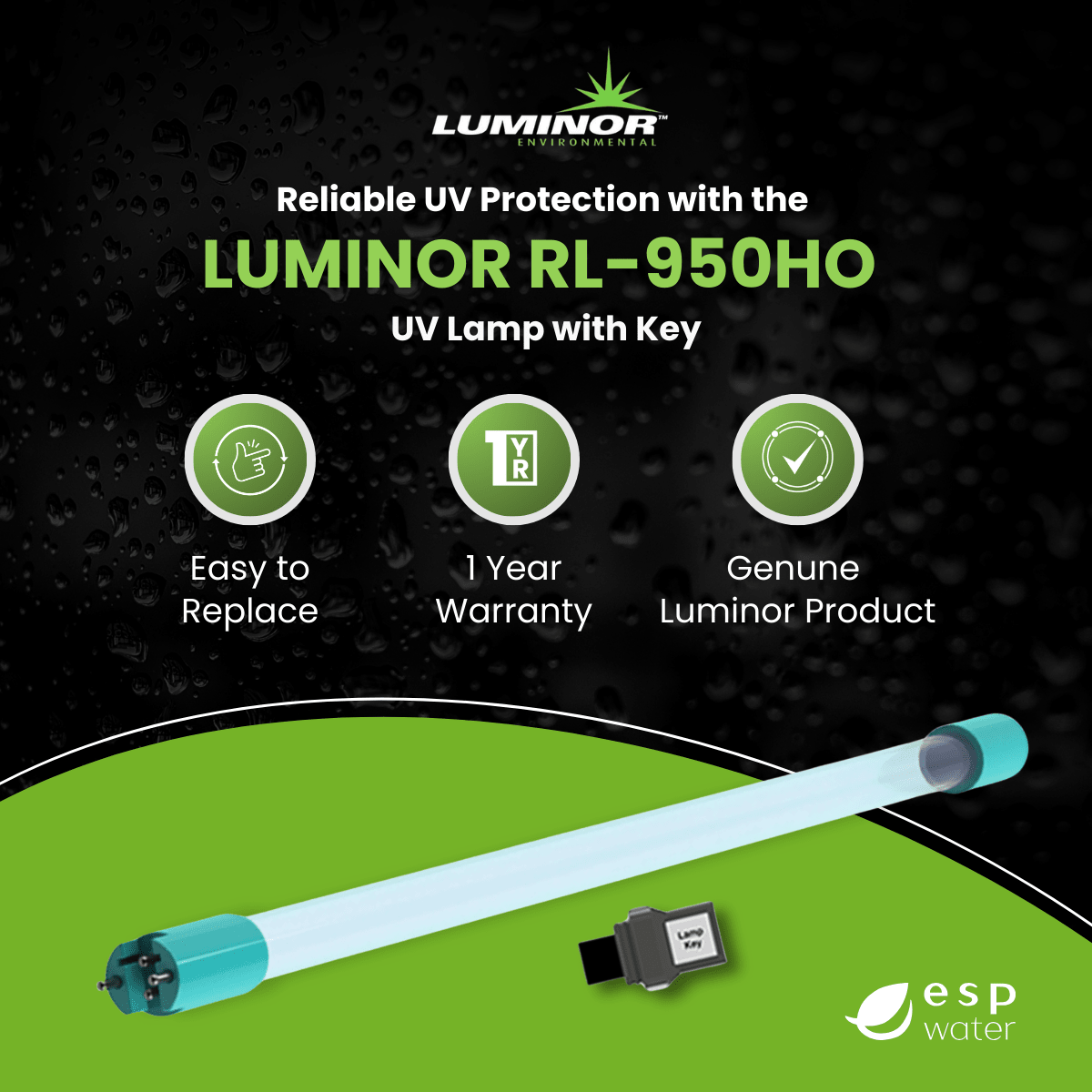 Luminor RL - 950HO Lamp for LBH4 - 401, LBH5 - 401, LBH6 - 401 UV systems RL-950HO - ESP Water