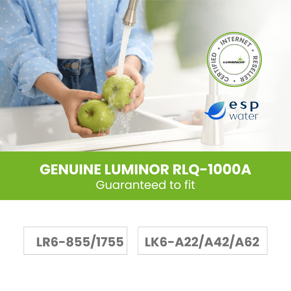 Luminor RLQ - 1000A UV Lamp and Sleeve Kit for LR6 - 855/1755, LK6 - A22/A42/A62 RLQ-1000A - ESP Water