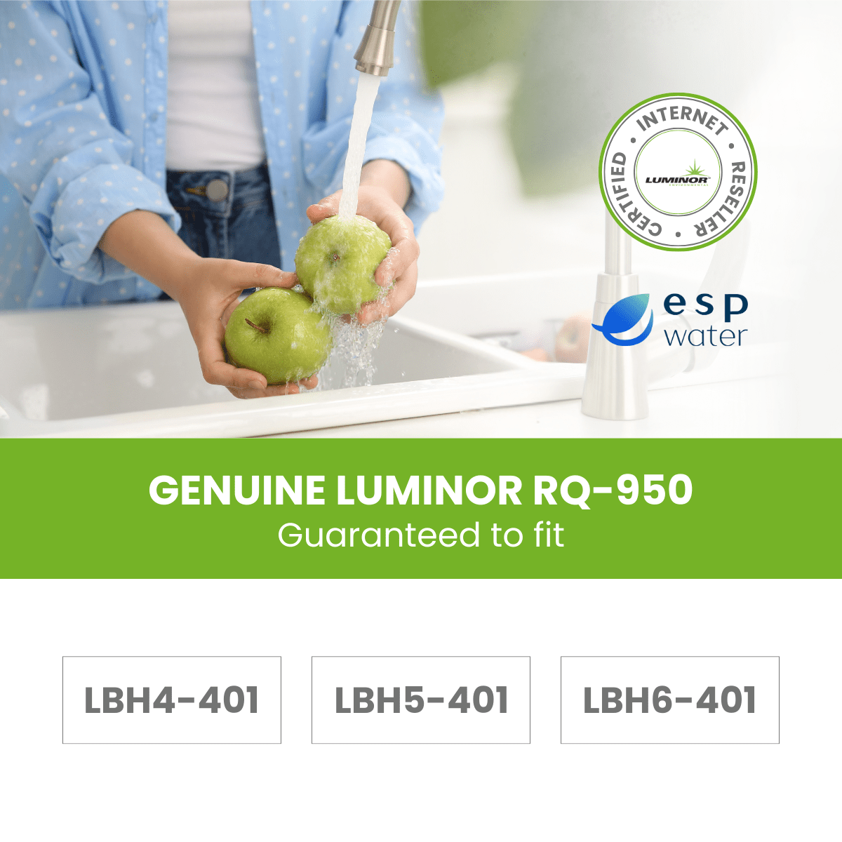 Luminor RQ - 950 Replacement UV Quartz Sleeve for LBH4 - 401, LBH5 - 401, LBH6 - 401 RQ-950 - ESP Water