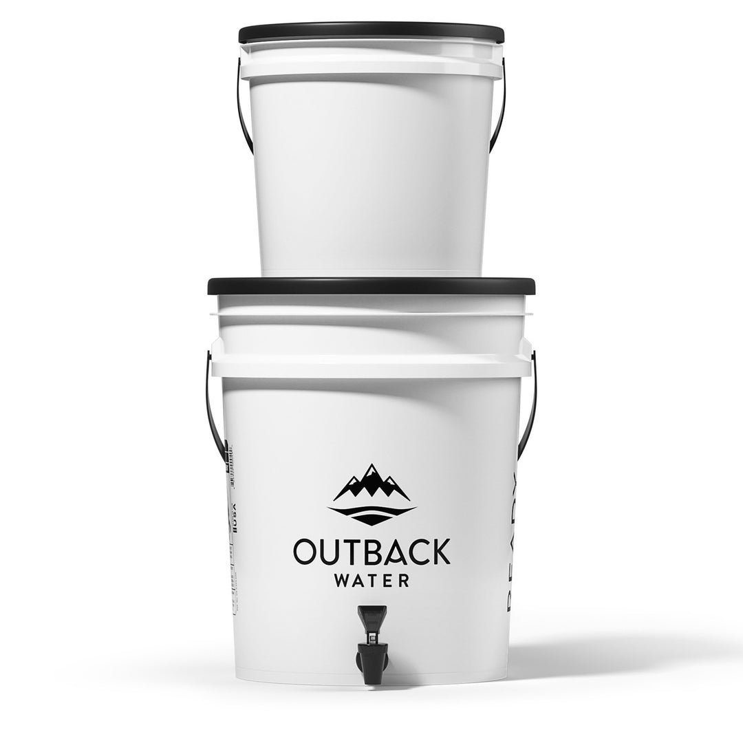 Outback Ready OB-25RDY four-stage gravity emergency water filter system