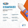 Omnipure CSM5651 Sediment/Carbon Filter - Water Factory 3M Compatible CSM5651 - ESP Water