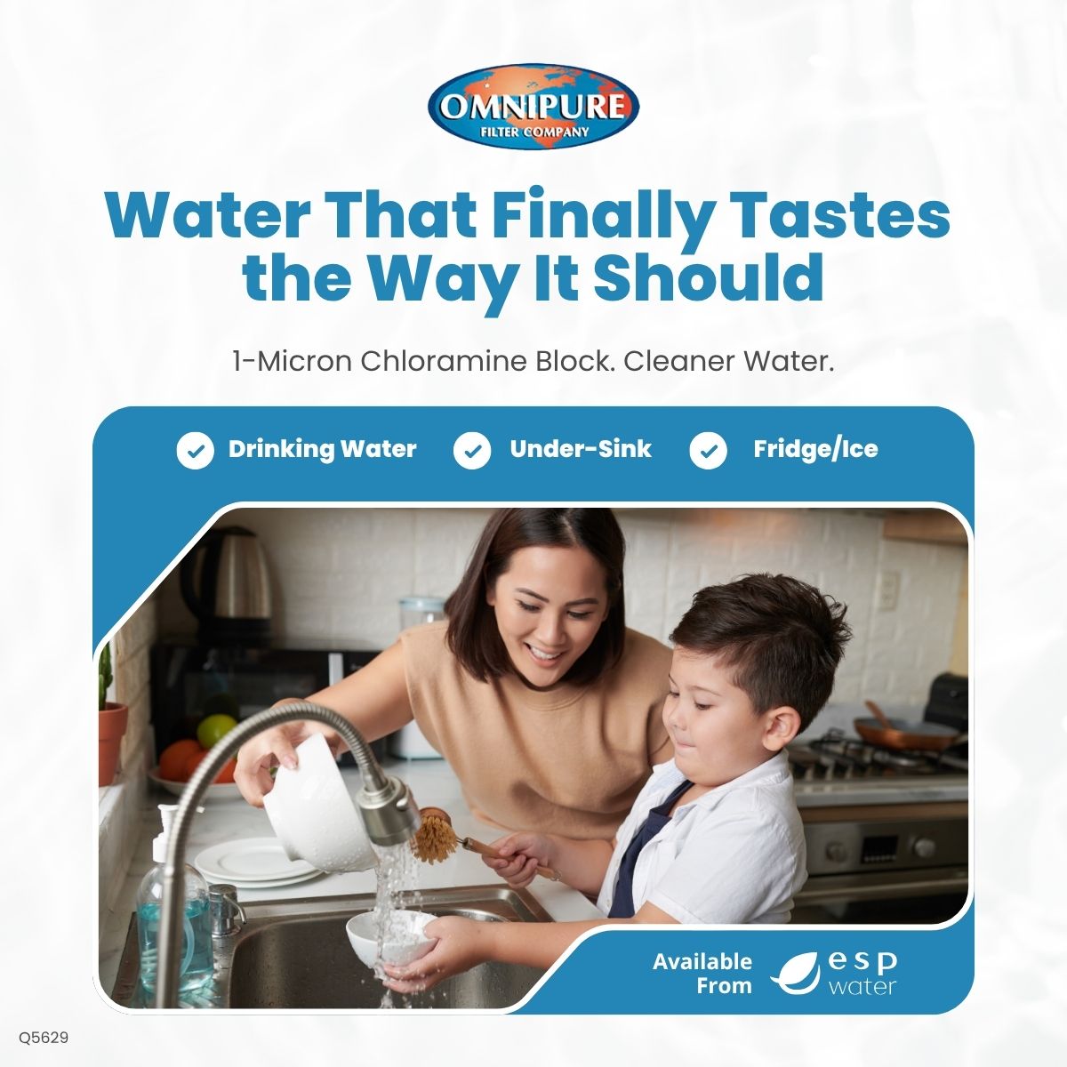 Omnipure Q5629 Carbon Block Filter with Chloramine Reduction 1 Micron Q5629 - ESP Water