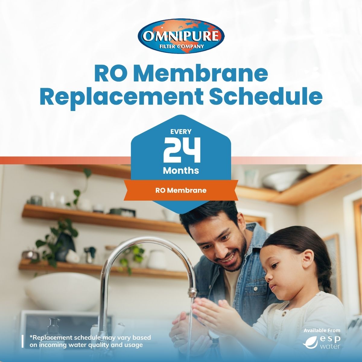 Omnipure TQ56 - 75 - XHR - FC200 RO membrane 75 GPD with Flow Restrictor TQ56-75-XHR-FC200 - ESP Water