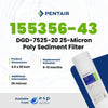 Pentair DGD - 7525 - 20 Poly Sediment Filter 25 Micron 4.5" x 20" 155356 - 43 155356-43 - ESP Water