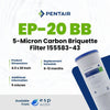 Pentair EP - 20 BB Carbon Briquette Filter 5 Mic 4.5" x 20" 155583 - 43 155583-43 - ESP Water